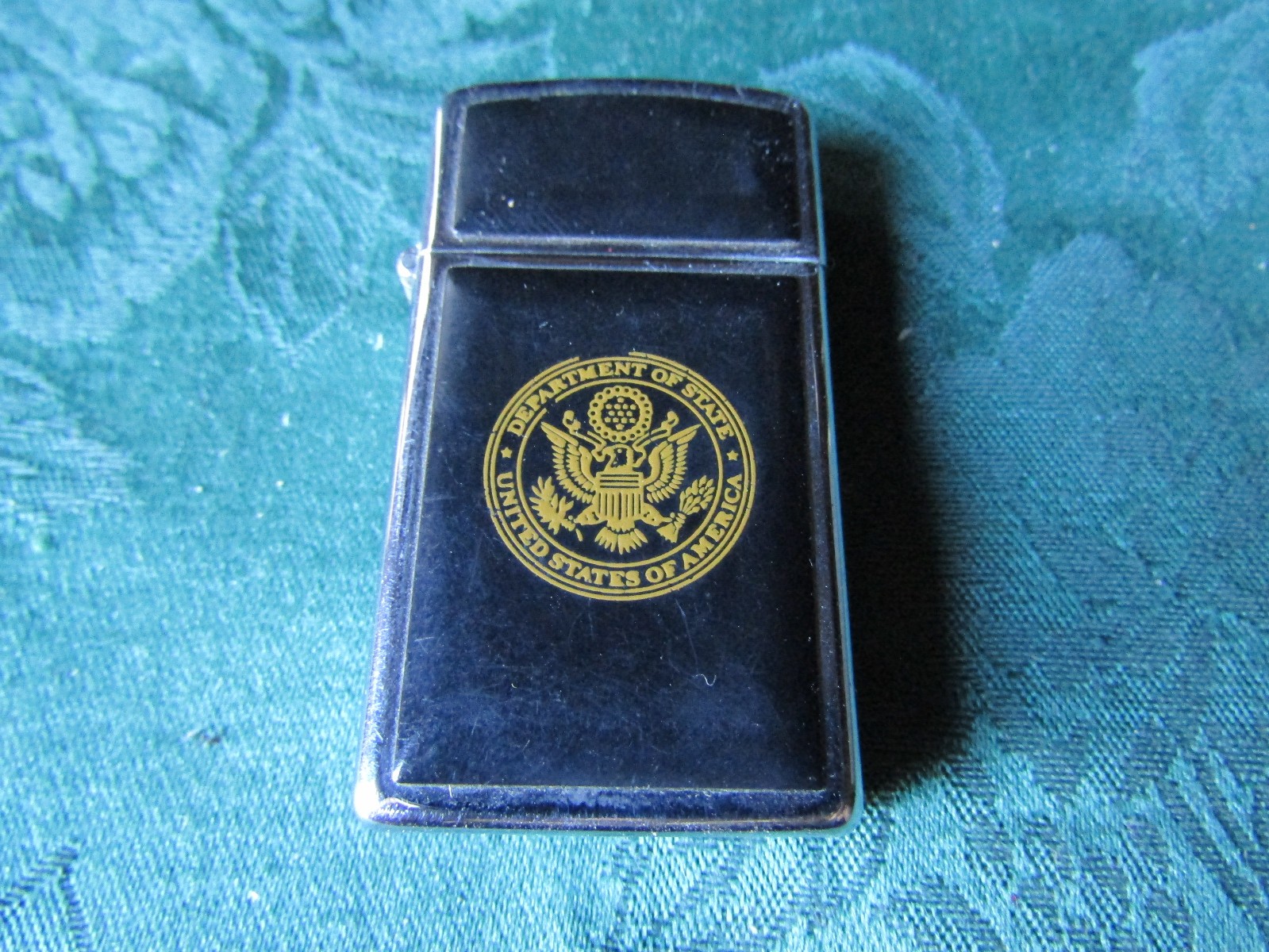 Vintage 1983 Zippo Slim Lighter, United States of America State Department Seal