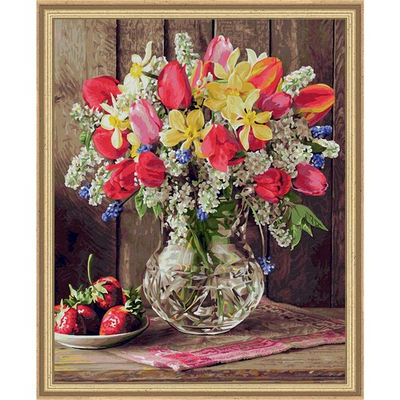 #ad Schipper Greetings from a Cottage Garden Kit amp; Frame Paint by Number Kit $66.98