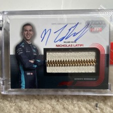 2022 Topps Dynasty Formula 1 Nicholas Latifi Auto Mem Patch /10 DAF-NL Williams