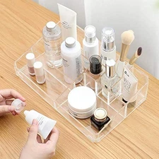 Clear Makeup Organizer 9 Spaces Vanity Cosmetic Display Cases for Lipstick