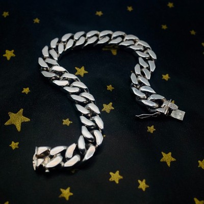 925 Sterling Silber Panzerarmband - 61 g