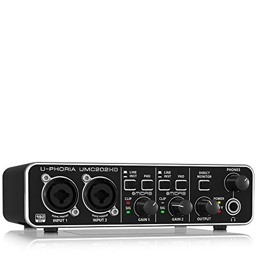 UMC202HD Audiophile 2x2, 24-Bit/192 kHz USB Audio Interface with Midas - Image 3 of 4