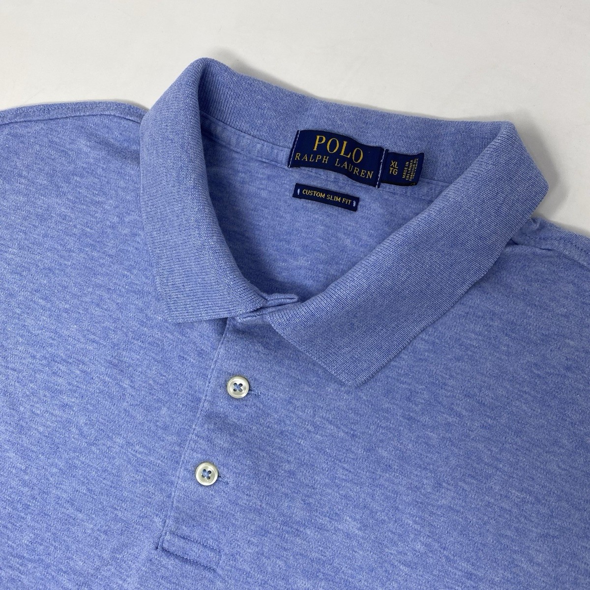 Polo Ralph Lauren Men's XL Custom Slim Fit Solid Blue Cotton Short