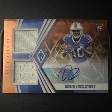 Panini 2019 Phoenix Devin Singletary RC Auto Dual Patch /49 #RDA-DY Bills