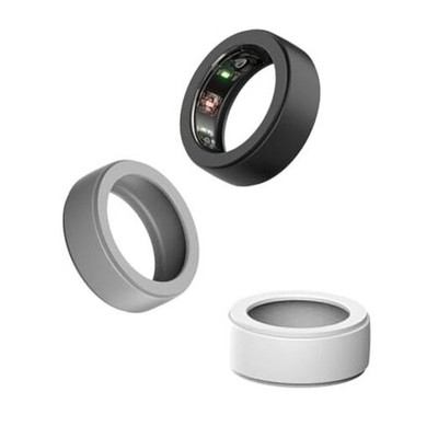 3 Pack Anti-Scratch Silicone Ring Cover L for Size 12/13/14/15 Black+White+Grey