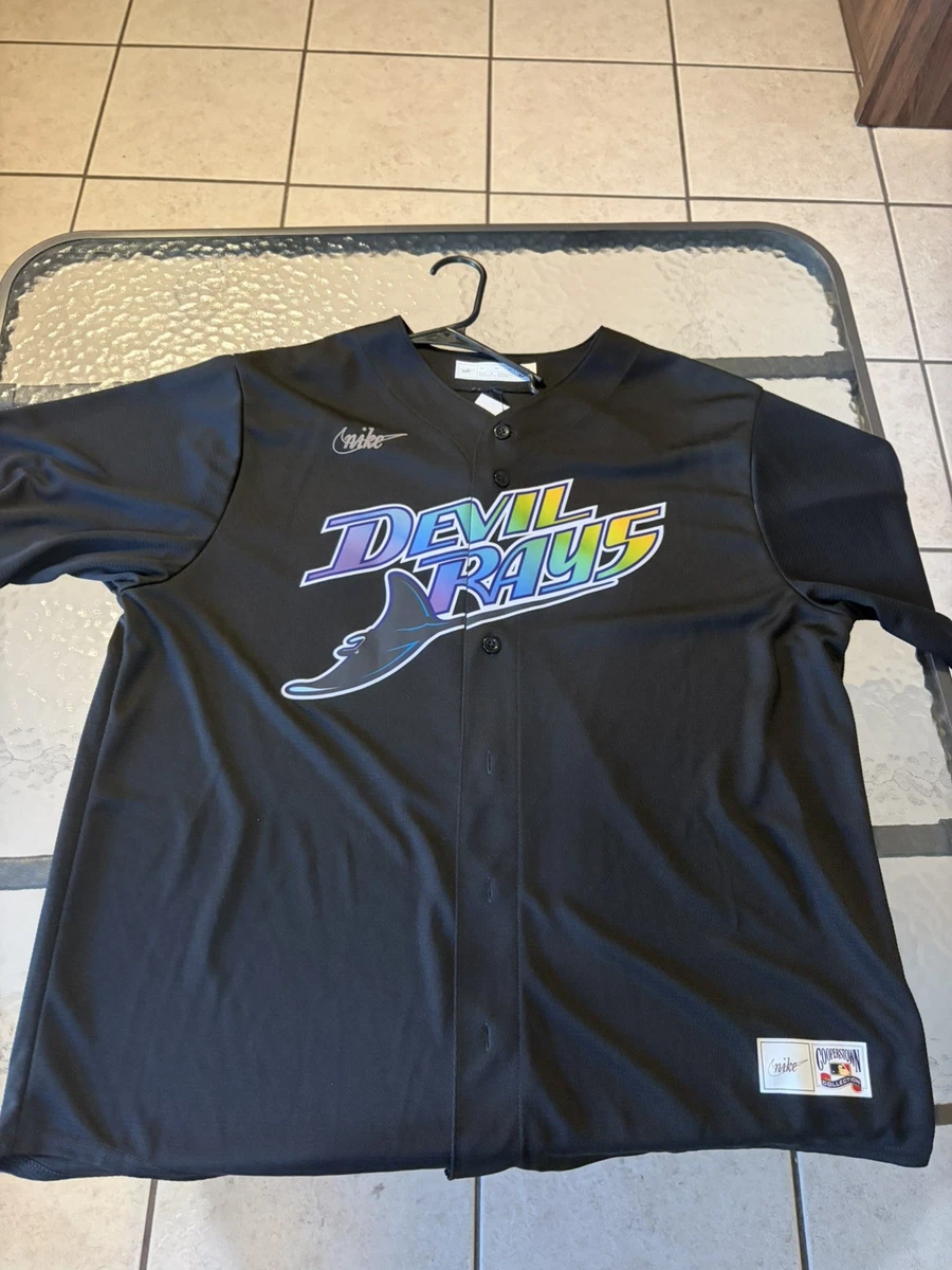 Nike Devil Rays ユニフォーム Mサイズ Rays Men's Nike Black Devil Rays Cooperstown Vapor Limited Jersey