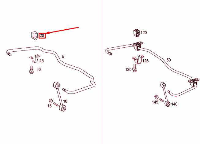 MERCEDES-BENZ VITO W639 Rear Torsion Bar Rubber Bushing A6393261081 NEW ...