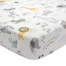 Lambs  Ivy Animal Jungle Soft 100 Cotton Jersey Baby Fitted Crib Sheet