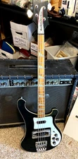 🔥 1974 Rickenbacker 4001 JetGlo Black Bass Electric Guitar🔥