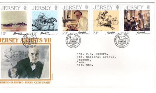 1986 JERSEY - JERSEY ARTISTS VII FDC FROM COLLECTION N44