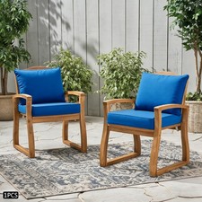 Outdoor Deep Seat Cushion Set Chair Cushion with Removable Cover 6-in Thick Seat