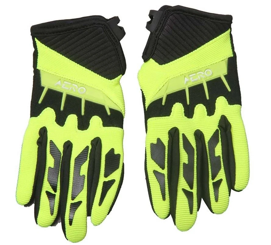 Motocross Handschuhe Motorrad Kinder Moto Cross Downhill Bike MTB AERO gelb - Bild 4 von 4