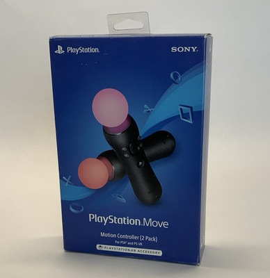 Sony PlayStation Move Motion Controller 2 Pack PS4/PS VR Wireless Rechargeable