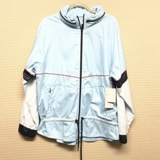 NWT Zella Light Blue Hooded Full Zip Lightweight Athletic Jacket Women Size L