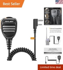 Dust Proof 2 Pin Walkie Talkie Microphone with Clip - Perfect for Security Teams