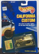Hot Wheels 1989 California Customs Classic Cadillac #3371 Studio Limo dorado 1:64