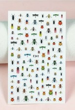 Nail Art Stickers Self-Adhesive Bugs Beetles Ladybirds SW5.