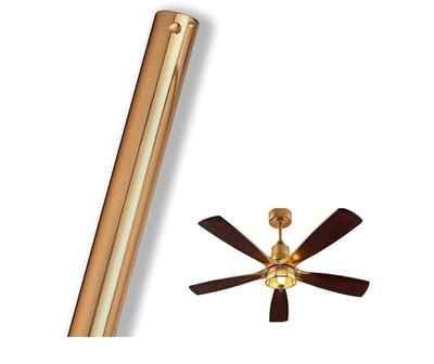 24 inch Ceiling Fan Downrod with Extension Cord, Downrod 24in no Thread Gold