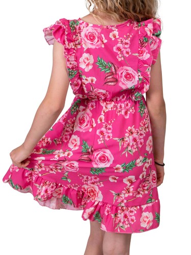 Short Summer Party Dress Skirt Flower Pattern Children Girls 30383 - Picture 18 of 42