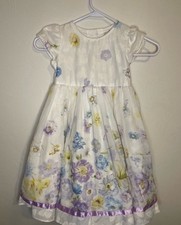 Vintage Made In USA Daisy Kingdom Girls Dress Floral Medley size 4
