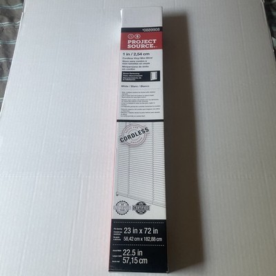 PROJECT SOURCE 23''x 72'' WHITE CORDLESS 1 INCH PRIVACY VINYL MINI BLINDS