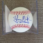 Shane Mack '91 WS champs' Inscribed Signed Auto Baseball Min Twins OMLB COA NICE