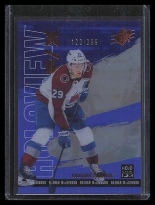 Nathan MacKinnon 2024-25 SPx #HV-1 Holoview F/X Blue #/399