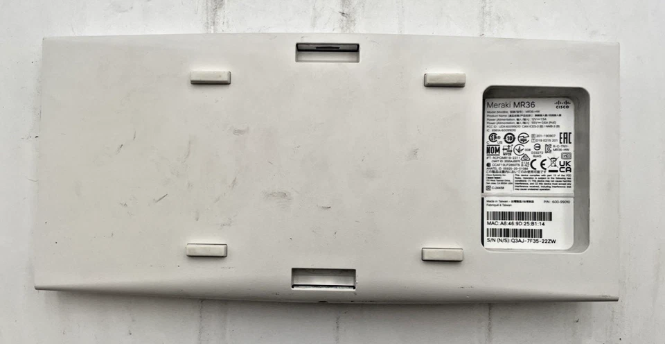 Meraki Cisco MR36-HW Wi-Fi Cloud Managed Access Point - Image 2 of 4