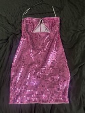 hot pink strapless formal dress size small