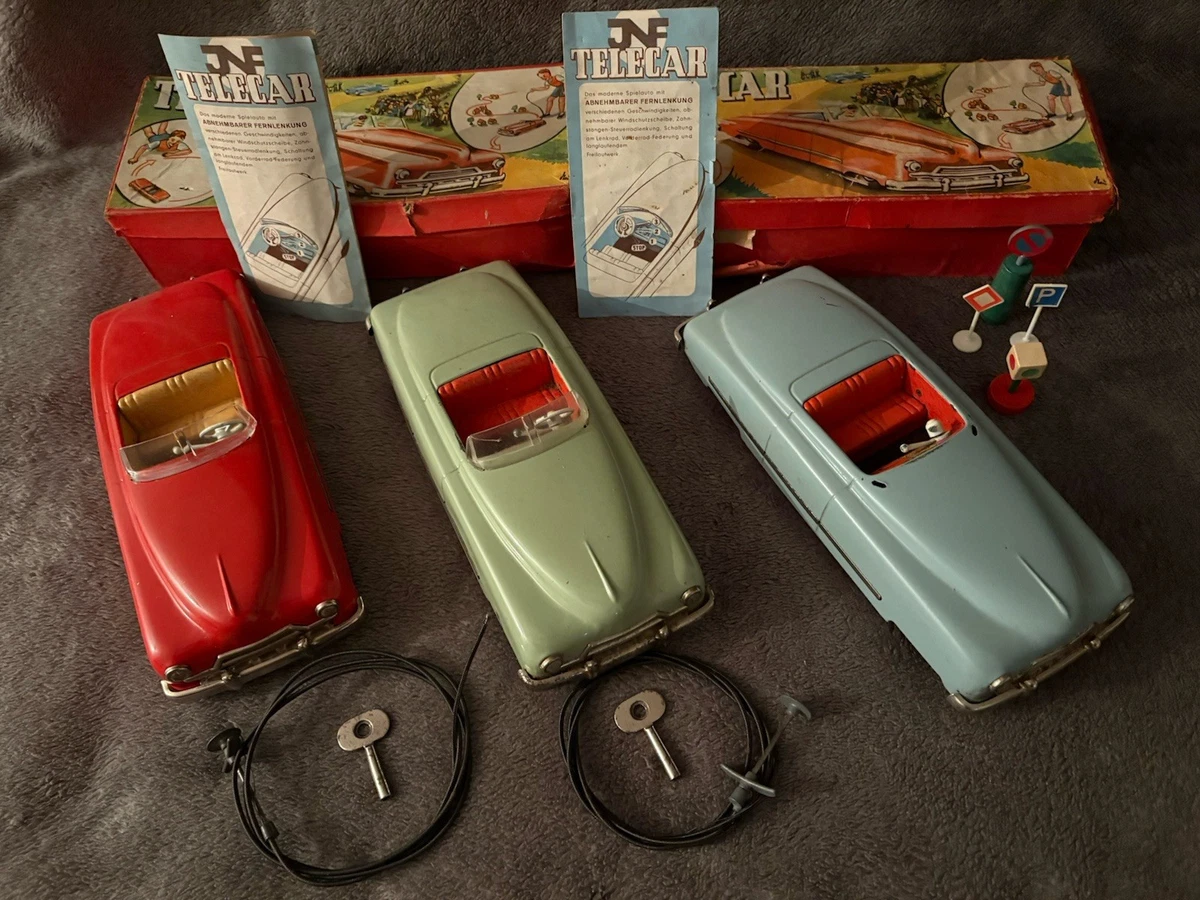 JNF Voiture Ancienne En Tôle – Telecar – Jouet Vintage Occasion