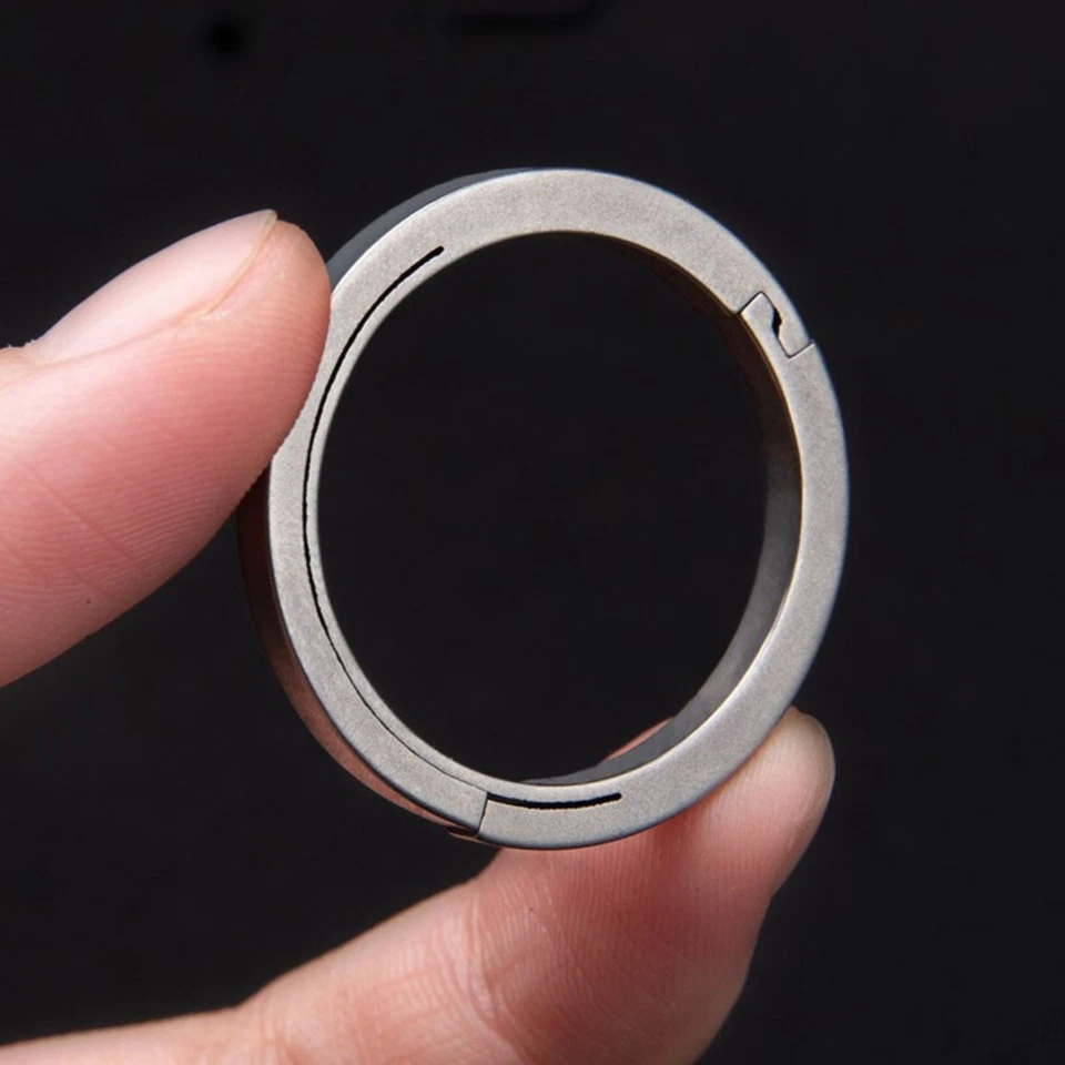 Llaveros de titanio de 3 piezas de diámetro exterior Llaveros abiertos EDC de 17 mm/22 mm/25 mm/32 mm Foto 3 de 4