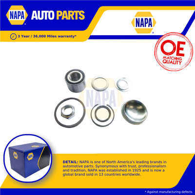 Wheel Bearing Kit fits CITROEN C3 Mk1 1.4 Rear 2002 on NAPA 374877 Quality New