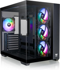 View 380 TG ARGB Black ATX Case; 4X120Mm ARGB Fans Included; Supports Hidden-Con