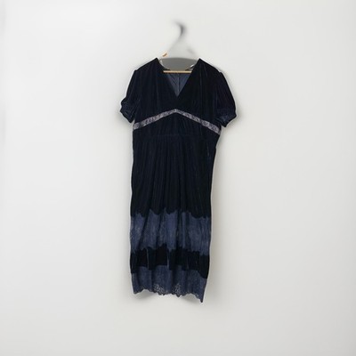 Susan Betro Maxi Dress Blue Velvet Lace Fairy Grunge Whimsigoth Witchy 90s 3X