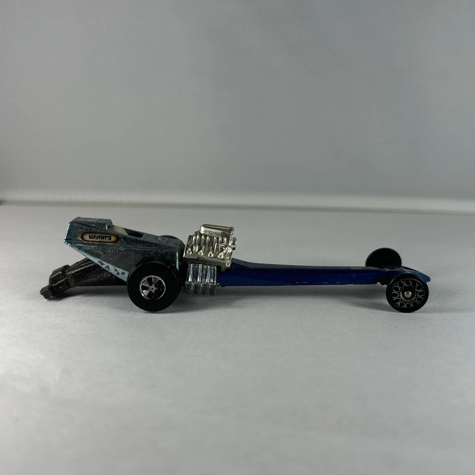 Hot Wheels Blue Rail Fuel Dragster Wynn’s 1971 Blackwall Redline Foto 2 de 4