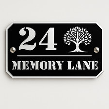 Unique Front Door Number Personalised with House Number and Street Name