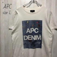 A.P.C. ApcBig Print Logo Short Sleeve Shirt T-Shirt L Old Clothes Men's tops, po