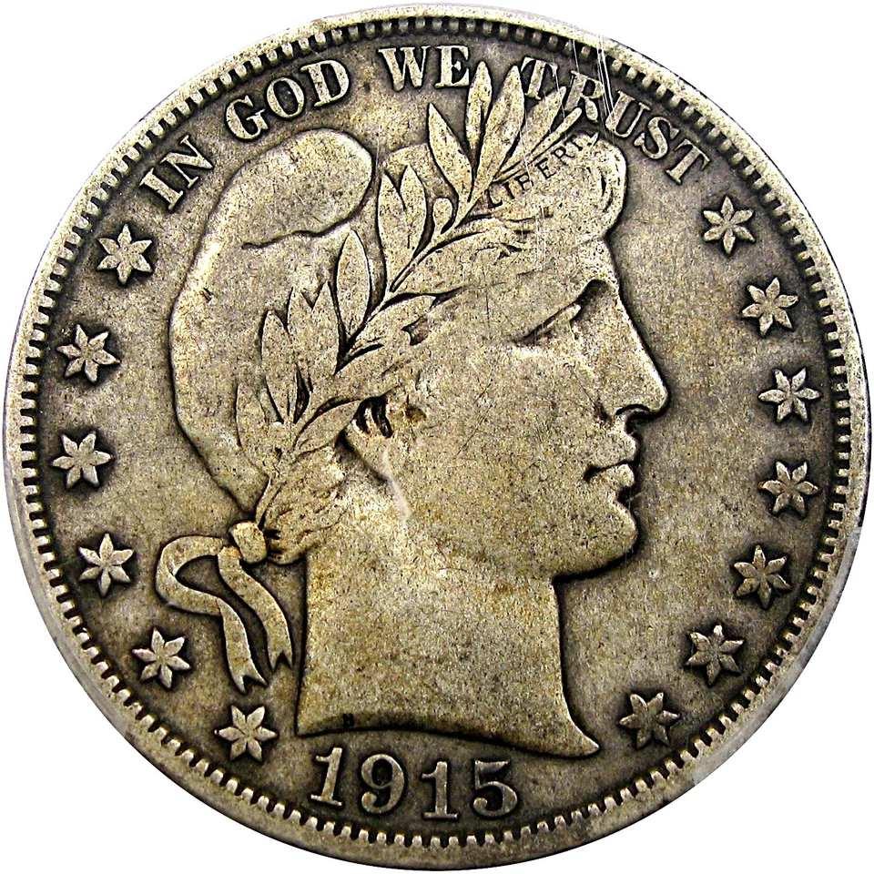 1915-D 50C PCGS VF30 BARBER HALF ~ EXCEPTIONALLY SMOOTH ORIGINAL! - Image 2 of 4