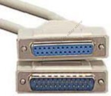 3ft short DB25 Male Female Extension Parallel Bi-Directional/RS232 Serial Cable