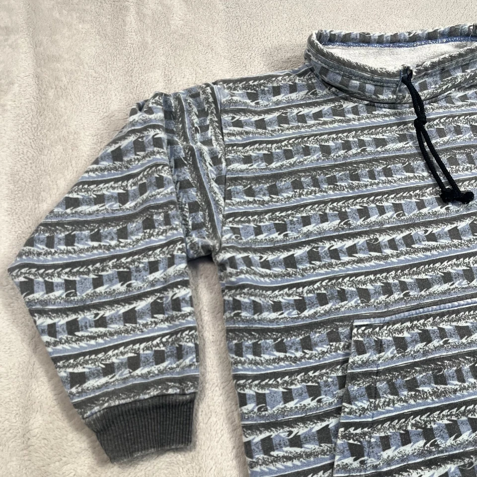 Sudadera De Colección Quiksilver Niños Talla Pequeña Azul Desteñido Pullover Hecha en EE. UU. Foto 2 de 4