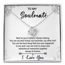 To My Soulmate Necklace Gift For Girlfriend Wife Birthday Gifts Christmas Gifts