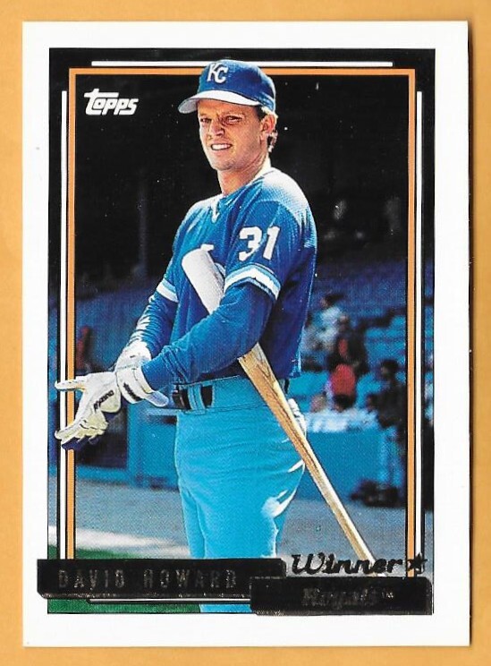 DAVID HOWARD KANSAS CITY ROYALS #641 - TOPPS GOLD WINNER NM-MT 1992