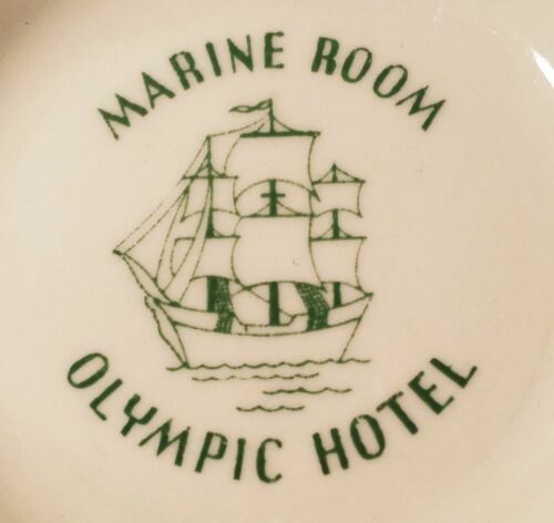 OLYMPIC HOTEL marine room vtg restaurant SEAHORSE ashtray seattle wallace china - 第 1/6 張圖片