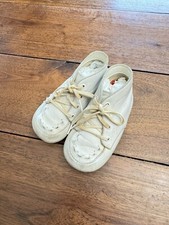Vintage White Leather Baby Booties/Shoes 1950s-1960s