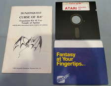 CURSE OF RA Temple of Apshai Atari 400/800 Computer Video Game Disk+Book TESTED! image