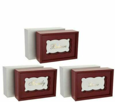 Set of Inspirational Illuminated Framed Mirrors w/Timer Gift Boxes, QVC  LN