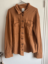 Kenzie Jeans Womens Medium Long Sleeve Button Collared Double Breasted Jacket