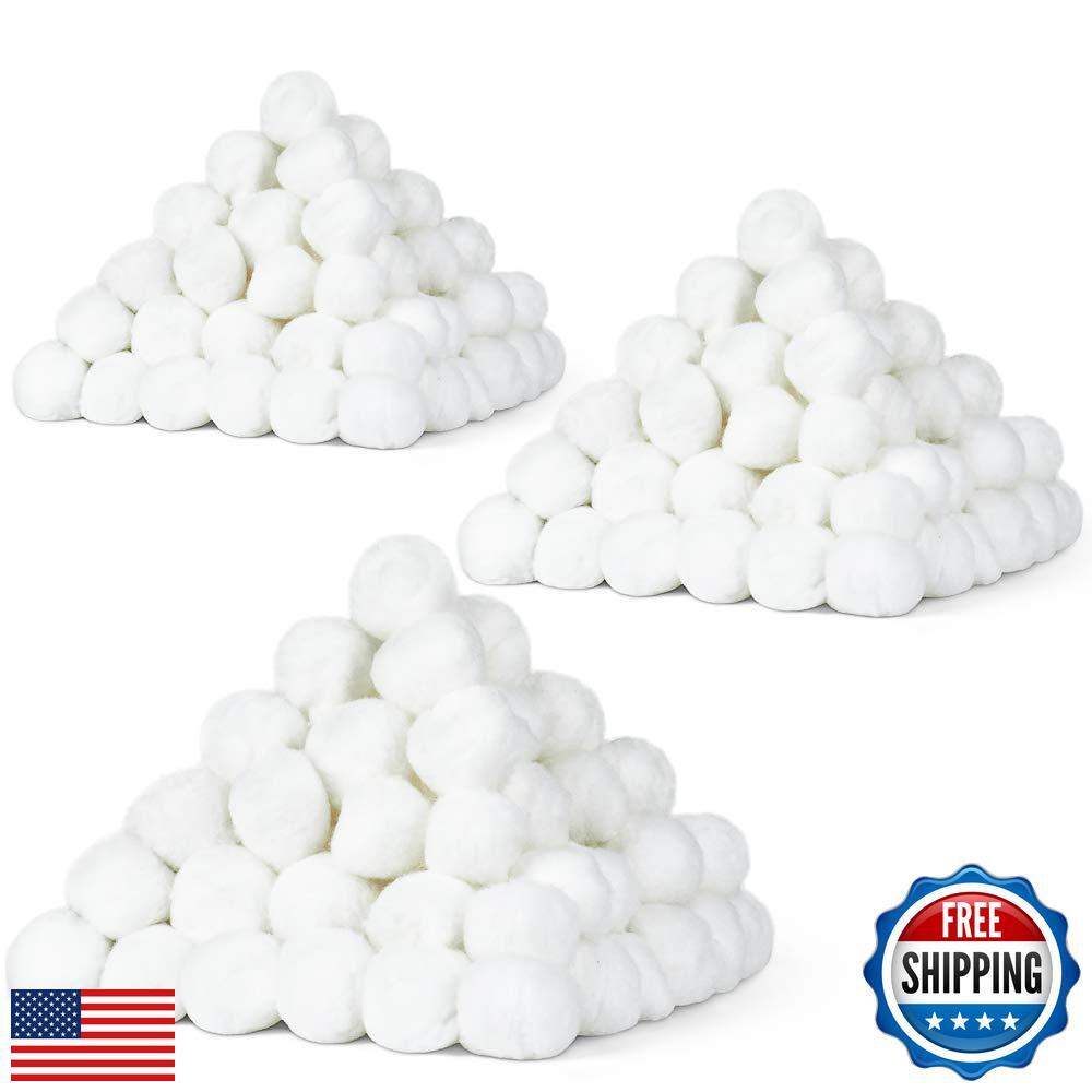 DecorRack 600 ct Small Cotton Balls, 100% Pure Natural Cotton, for Make-Up, N