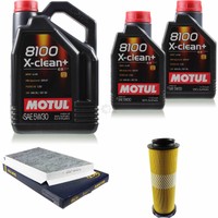 7L Inspektionspaket Set Motul 8100 X-Clean+ 5W-30 MotoröL Sct Filter 11374530