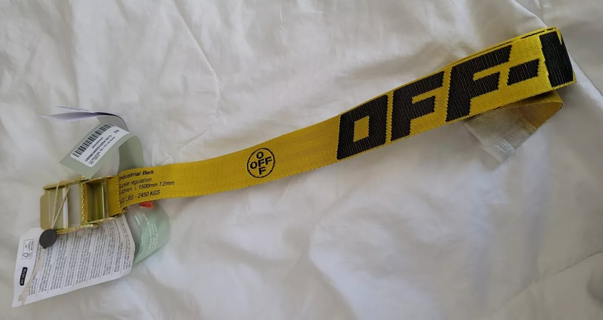 OFF-White c/o Virgil Abloh 2.0 Industrial Belt Yellow Authentic One Size